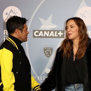 Jamel Debbouze et sa femme Mélissa Theuriau - Tapis rouge lors du 29ème Festival International du Film de Comédie de l'Alpe d'Huez le 21 Janvier 2026. © Dominique Jacovides/Bestimage | 00739855