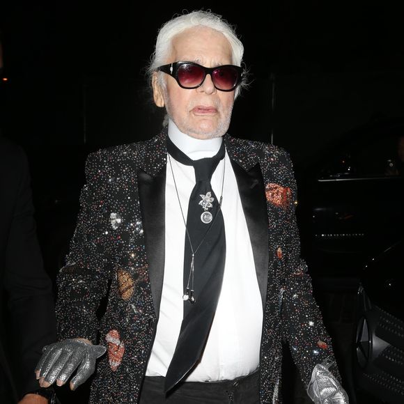 Karl Lagerfeld - Les célébrités arrivent à la soirée Chanel à New York, le 23 octobre 2017 Backgrid USA / Bestimage