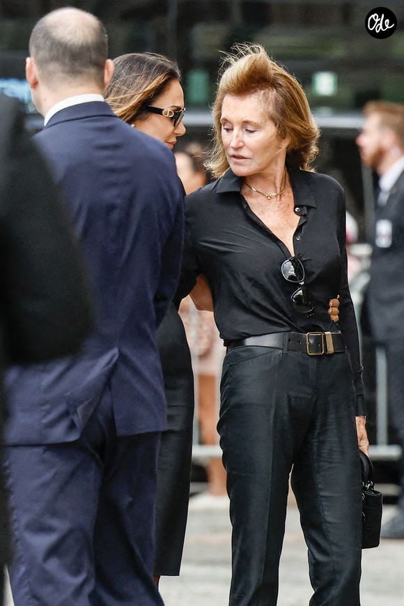 Cécilia Attias - Arrivées aux obsèques de Mathilde Favier en l'église Saint-Sulpice à Paris le 31 aout 2026. © Dominique Jacovides-Cyril Moreau/Bestimage