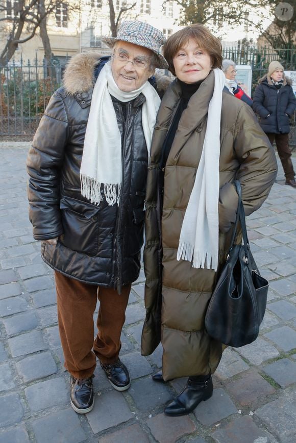 Michel Legrand et Macha Méril à l'église Saint-Germain-des-Prés à Paris, le 7 février 2015.

Photo : Christophe Clovis / Bestimage