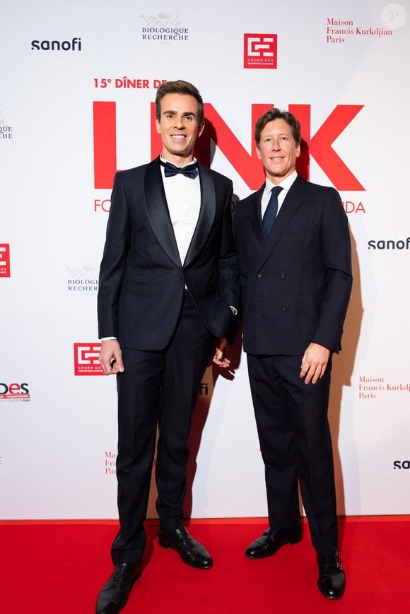 Exclusif - Jean-Baptiste Marteau, Jean de Reynal - 15ème édition du dîner LINK pour AIDES au pavillon Gabriel à Paris le 1er décembre 2025.
 © Julien Sarkissian/Bestimage