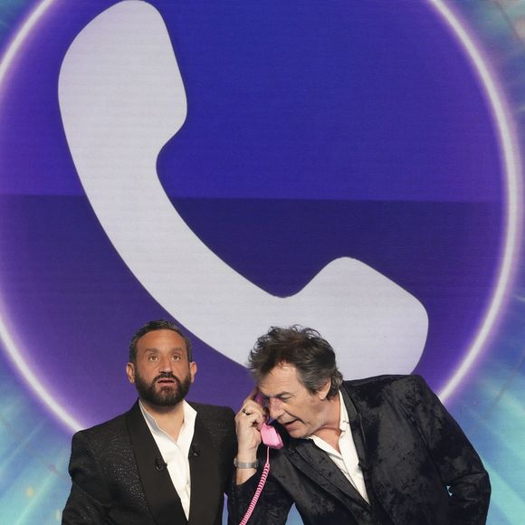 Exclusif - Cyril Hanouna, Jean-Luc Reichmann, sur le plateau de l’émission « TPMP » La dernière sur C8,  présentée par C.Hanouna et diffusée en direct sur C8, Paris, France, le 27 fevrier 2025. © Jack Tribeca / Bestimage