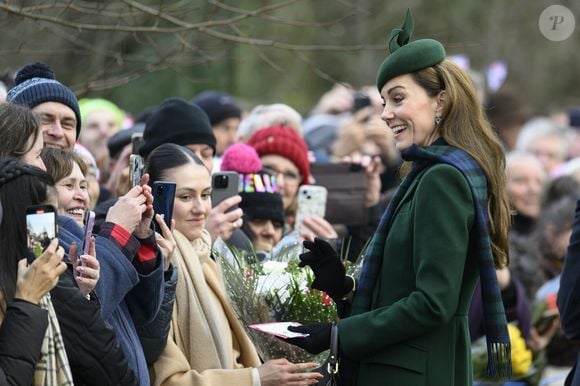 Catherine (Kate) Middleton, princesse de Galles - La famille royale britannique se rend à la messe de Noël à Sandringham le 25 décembre 2024. - La famille royale britannique se rend à la messe de Noël à Sandringham le 25 décembre 2024.