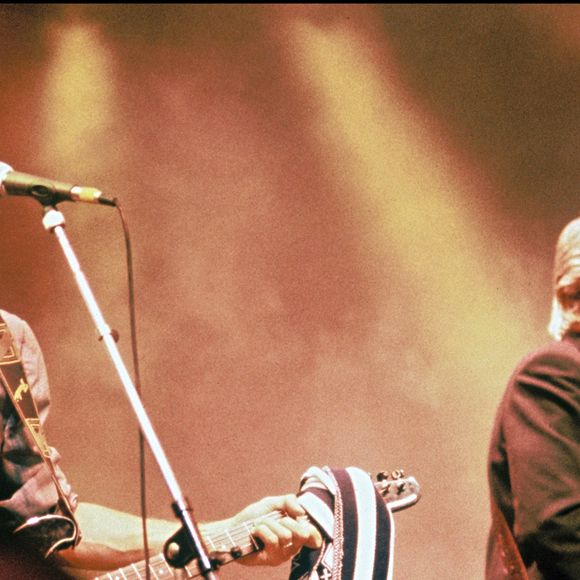 (archive) Jean-Jacques Goldman et Johnny Hallyday sur scène.
©AGENCE / BESTIMAGE