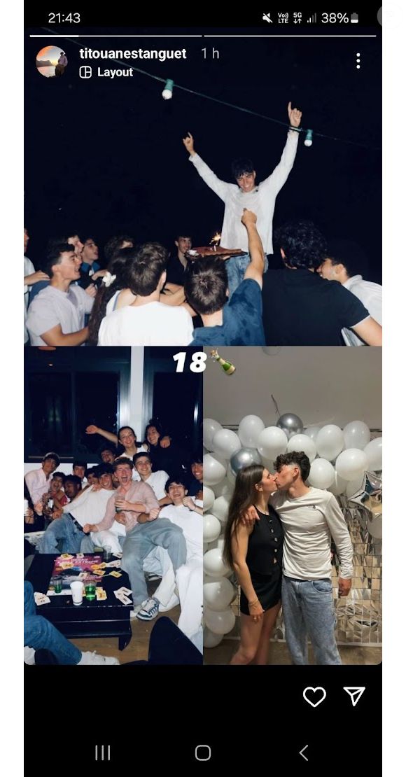Son fils Titouan vient de fêter ses 18 ans avec ses amis et son amoureuses