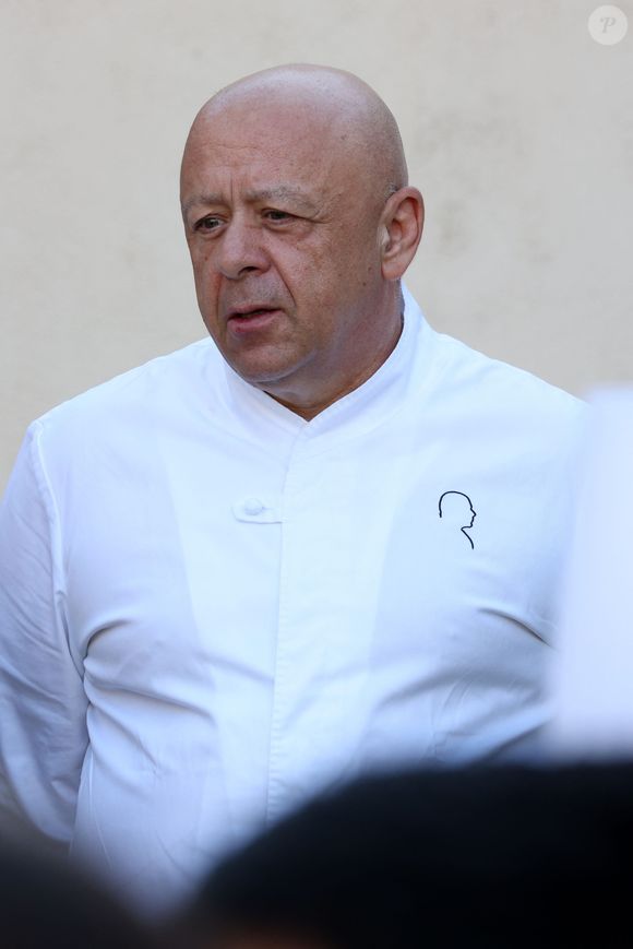 Le Chef Thierry Marx le 9 juillet 2023, au Restaurant Lalique - Château Lafaurie Peyraguey à Bommes en Gironde  pour la Soirée Caritative de l'association "Les amis du Chef Jérôme" du chef étoilé Jérôme Schilling.