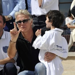 Franck Dubosc et son fils Raphaël - Le 1er Trophée du Sud des Alpes à Mougins a eu lieu sur la Côte d'Azur du 2 au 4 mai 2014.
BestImage.