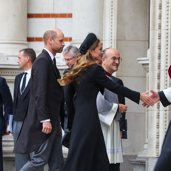 Le prince William et Kate Middleton lors des funérailles de la duchesse de Kent à la cathédrale de Westminster à Londres le 16 septembre 2025. © GOFF  / BESTIMAGE