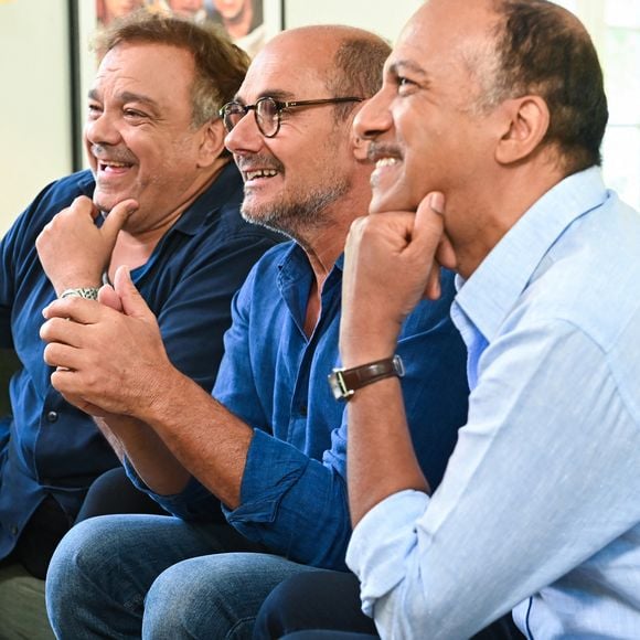 Exclusif - Didier Bourdon, Bernard Campan et Pascal Legitimus - Rendez-vous avec Les Inconnus, à l'occasion du tournage du documentaire "L'histoire secrète des Inconnus, le doc événement" sur TF1
© Guillaume Gaffiot / Bestimage