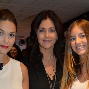 Barbara Schulz, Cristiana Reali et Elisa Huster lors de l'enregistrement de Vivement Dimanche à Paris, France, 24 septembre 2014. Photo by Max Colin/ABACAPRESS.COM