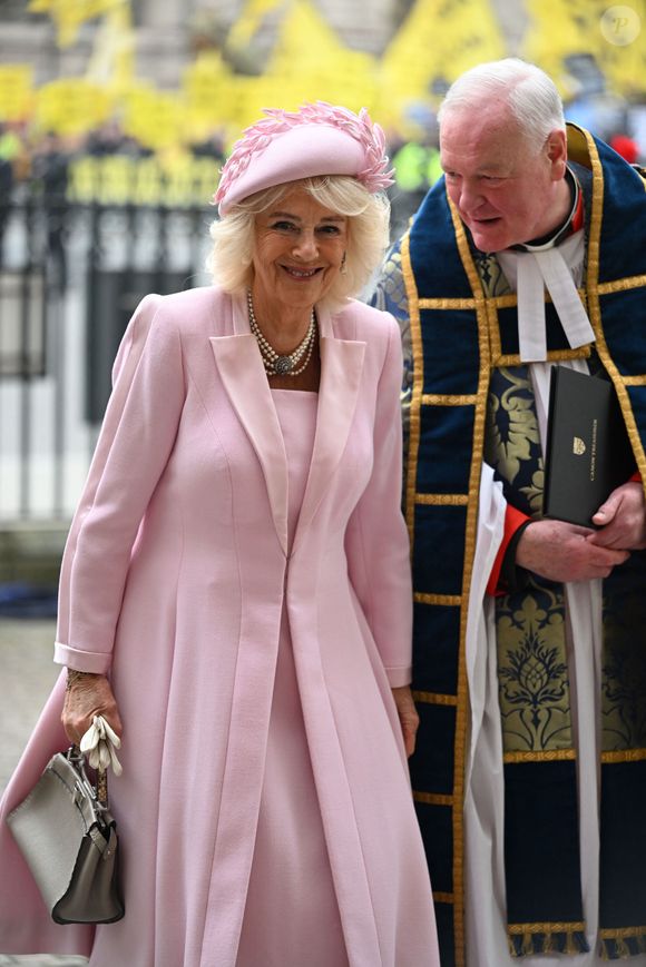 Camilla Parker Bowles, reine consort d'Angleterre - La famille royale britannique célèbre le 76ème Commonwealth Day à l'abbaye de Westminster à Londres, le 10 mars 2025.