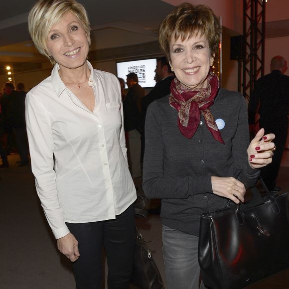 Evelyne Dhéliat et Catherine Laborde - Soirée de lancement de la campagne "My Positive Impact" de la Fondation Nicolas Hulot à l'Espace Vivendi à Paris, le 11 mars 2015. © COADIC GUIREC / BESTIMAGE