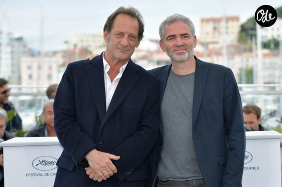 Vincent Lindon, Stéphane Brizé - Photocall du film "En Guerre" lors du 71ème Festival International du Film de Cannes, le 16 mai 2018.
© Giancarlo Gorassini/Bestimage