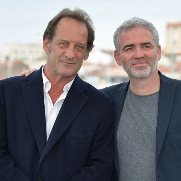 Vincent Lindon, Stéphane Brizé - Photocall du film "En Guerre" lors du 71ème Festival International du Film de Cannes, le 16 mai 2018.
© Giancarlo Gorassini/Bestimage