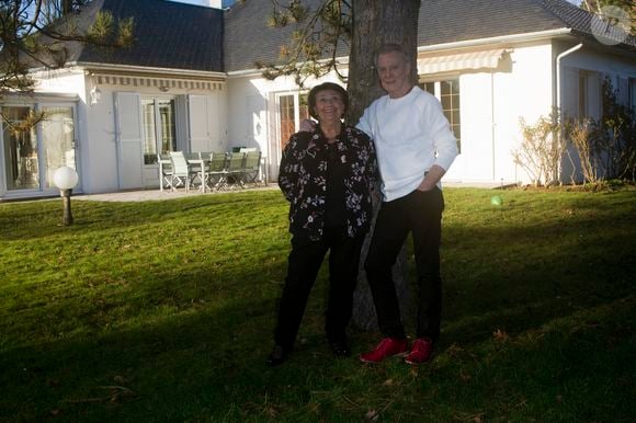 Herbert Leonard et sa femme Cléo chez eux à Barbizon en 2016. © JLPPA / Bestimage