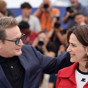 Benoît Magimel et Juliette Binoche au photocall de "La Passion de Dodin Bouffant" lors du 76ème Festival International du Film de Cannes, France, le 25 mai 2023. © Jacovides-Moreau/Bestimage