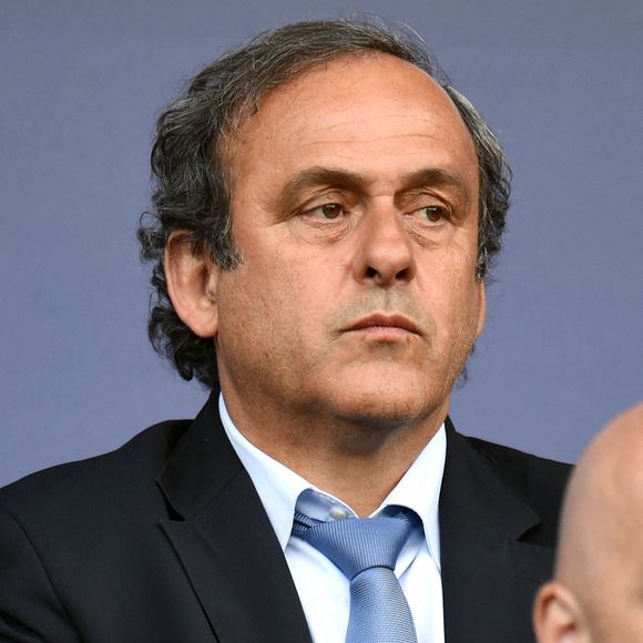 Michel Platini le 28-08-2025 
Photo par Joe Giddens/PA Wire : Joe Giddens/PA Wire.