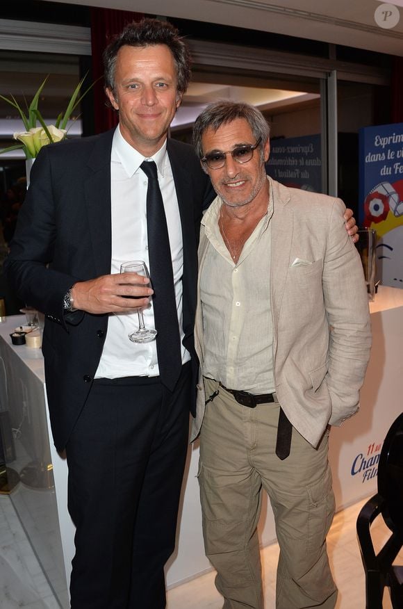 Exclusif - Arthur Sadoun et Gérard Lanvin - Personnalités sur la terrasse du Publicis lors du 3ème Champs-Elysées Film Festival à Paris, le 16 juin 2014. ©VEEREN / BESTIMAGE