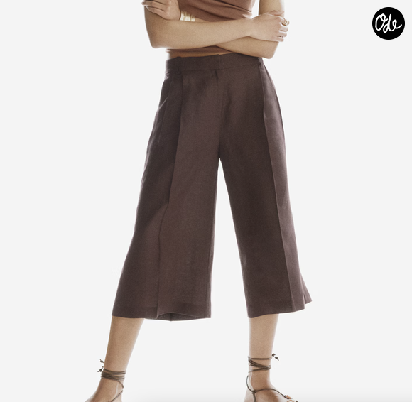 Jupe-culotte large en lin mélangé/H&M