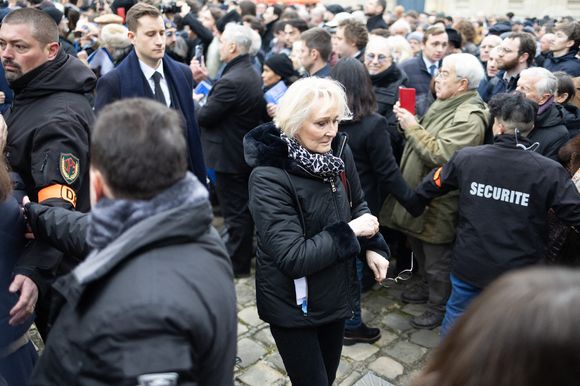 Yann Le Pen quitte l'église Notre-Dame du Val-de-Grâce, à Paris, le 16 janvier 2025, après une cérémonie à la mémoire de Jean-Marie Le Pen, figure de l'extrême droite française. Photo par Raphael Lafargue/ABACAPRESS.COM
