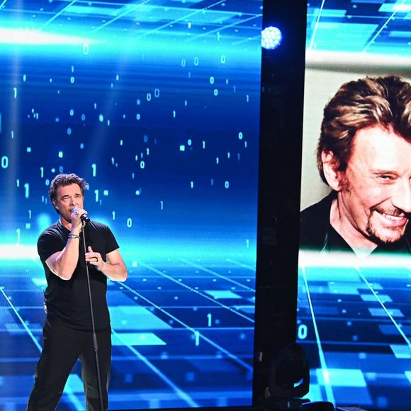 Exclusif - David Hallyday lors de l'enregistrement de l'émission "Famille je vous aime" présentée par M. Drucker et qui sera diffusée le 13 juin 2025 sur France 3, aux Studios rive gauche à Paris, France, le 15 avril 2025. © Clovis-Gaffiot/Bestimage