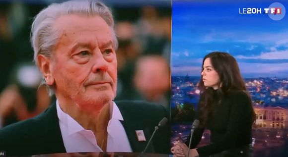 Capture d'écran d'Anouchka Delon qui a pris la parole face aux dernières accusations de son frère, Anthony sur le plateau du JT de Audrey Crespo-Mara sur TF1 le 7 janvier 2023. @TF1