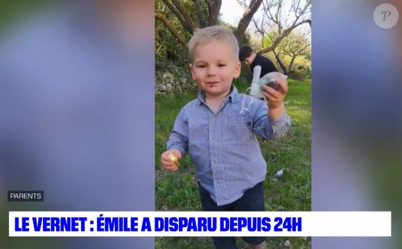 Emile Soleil, petit garçon de 2 ans et demi qui a disparu dans le Haut-Vernet il y a un an - Capture d'écran de BFMTV