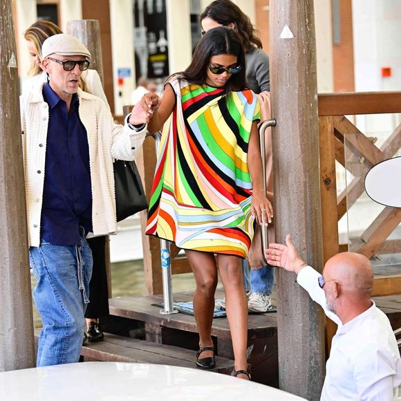 Vincent Cassel et son ex-femme Tina Kunakey arrivent à l'aéroport de Venise-Marco Polo lors de la 79ème édition du festival international du film de Venise (La Mostra), Italie, le 2 septembre 2022. ©Backgrid UK/ Bestimage