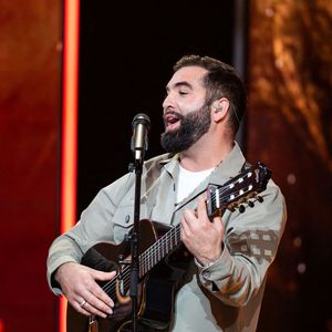 Kendji Girac, chanteur et guitariste français lors du Téléthon 2023, à Saint Denis, près de Paris, France, le 9 décembre 2023. Photo par Alexis Jumeau/ABACAPRESS.COM