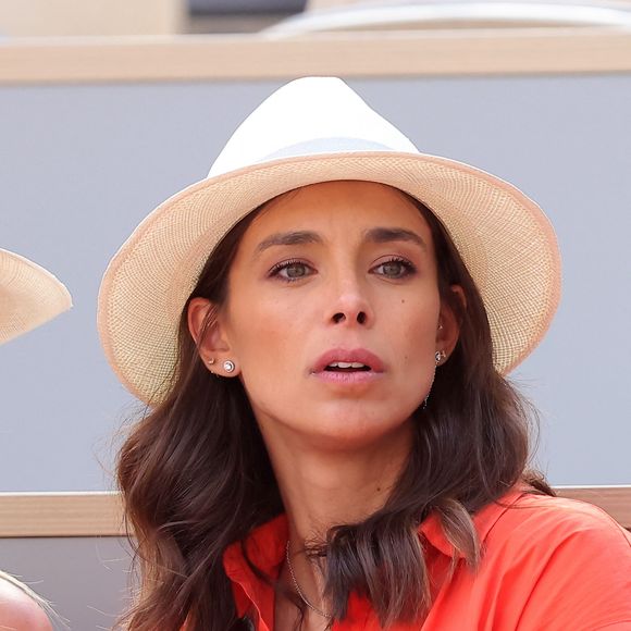 Marine Lorphelin (Miss France 2013) en tribunes lors des Internationaux de France de tennis de Roland Garros 2023, à Paris, France, le 9 juin 2023. © Jacovides-Moreau/Bestimage