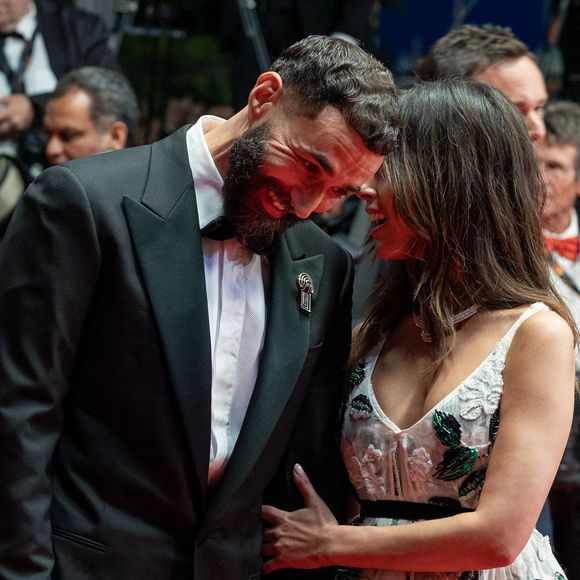 Karim Benzema et  Lyna Khoudri lors de la montée des marches du film « 13 jours 13 nuits » lors du 78ème Festival International du Film de Cannes. Le 23 mai 2025
© Jacovides-Moreau / Bestimage