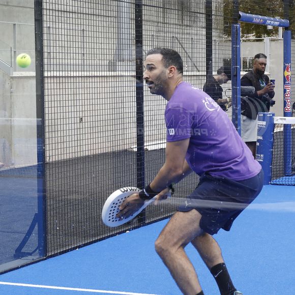 Adil Rami - 2éme édition du Tournoi des célébrites pour l'Association Princesse Margot lors de l'Alpine Paris Major Premier Padel 2025 à Roland Garros, Paris le 11 septembre 2025. © Marc Ausset-Lacroix/Bestimage