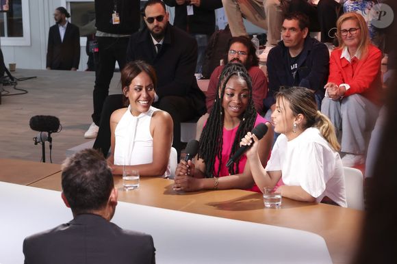 Amel Bent, Fanta Kebe, Shirel Nataf - Plateau de l'émission "C à vous" lors du 78ème Festival International du Film de Cannes le 22 mai 2025. © Jack Tribeca / Bestimage