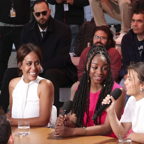 Amel Bent, Fanta Kebe, Shirel Nataf - Plateau de l'émission "C à vous" lors du 78ème Festival International du Film de Cannes le 22 mai 2025. © Jack Tribeca / Bestimage