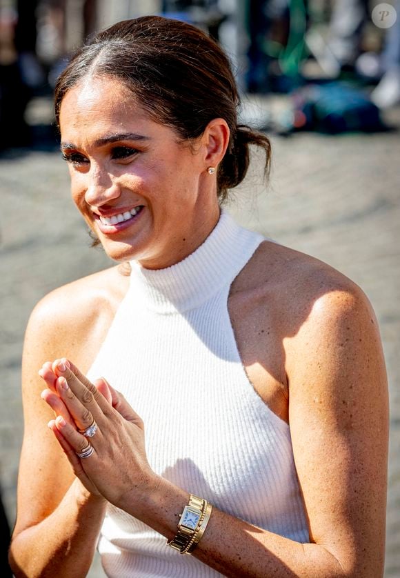 Le prince Harry, duc de Sussex et Meghan Markle, duchesse de Sussex, arrivent à l'hôtel de ville pour l'événement Invictus Games Dusseldorf 2023 One Year to Go, à Düsseldorf, Allemagne, le 6 septembre 2022. Dana Press / Bestimage
