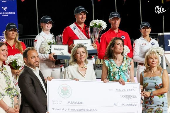 La princesse Caroline de Hanovre et sa fille Charlotte Casiraghi ont a assisté à la Monaco Longines Pro Am Cup au profit de l' AMADE à Monaco, le 3 juillet 2024.  © Claudia Albuquerque/Bestimage