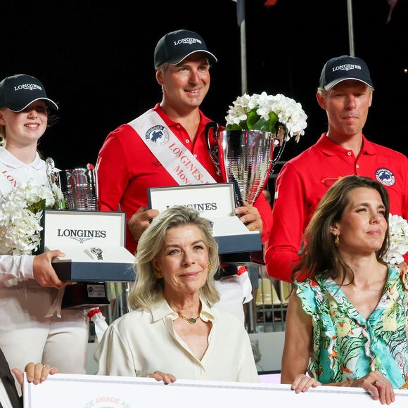 La princesse Caroline de Hanovre et sa fille Charlotte Casiraghi ont a assisté à la Monaco Longines Pro Am Cup au profit de l' AMADE à Monaco, le 3 juillet 2024.  © Claudia Albuquerque/Bestimage