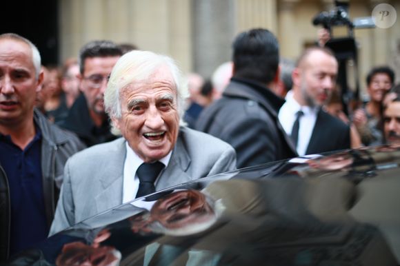 Jean-Paul Belmondo - Obsèques de Charles Gérard en la cathédrale arménienne Saint-Jean-Baptiste de Paris. Le 26 septembre 2019