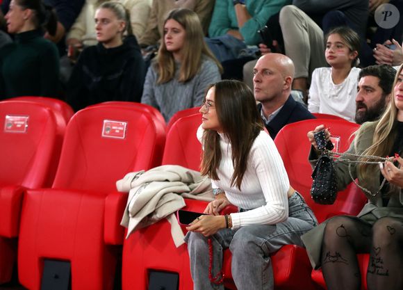 Exclusif - Charlotte Sine (ex-compagne de Charles Leclerc)  - People dans les tribunes du match de basket opposant l'AS Monaco à ASVEL lors de la 14ème journee de championnat de France Betclic Elite de basket à la Salle Gaston Médecin à Monaco le 6 décembre 2022.