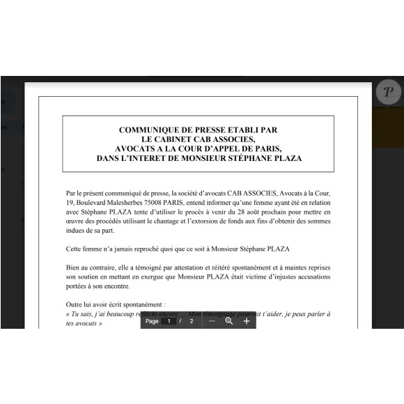 Communiqué du cabinet Cab associés