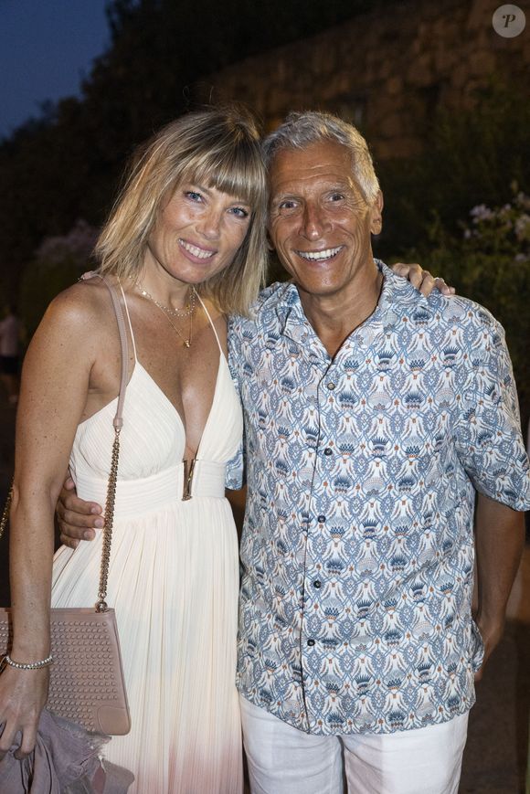 Nagui et sa femme Mélanie Page - Représentation de la pièce de théâtre "Les liaisons dangereuses" au Théâtre de Verdure lors du 41ème Festival de Ramatuelle le 7 août 2025. © Cyril Bruneau / Festival de Ramatuelle / Bestimage