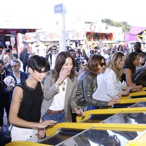 Mareva Galanter, Sophie Thalmann, Nathalie Marquay Pernaut , Ève Gilles (Miss France 2024), Melody Vilbert, Clémence Botino (Miss France 2020) et Indira Ampiot - Inauguration de la Foire du Trône 2025 à Paris le 4 avril 2025. © Cédric Perrin/Bestimage