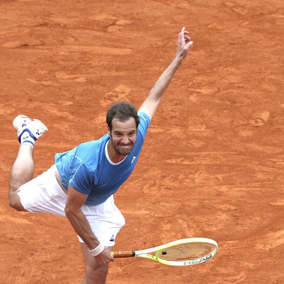Richard Gasquet - L'Allemand D.Altmaier s'impose face au Français R.Gasquet (7-5, 5-7, 6-2) qui jouait son dernier match au tournoi Rolex Masters de Monte-Carlo, le 9 avril 2025. 
© Claudia Albuquerque / Bestimage