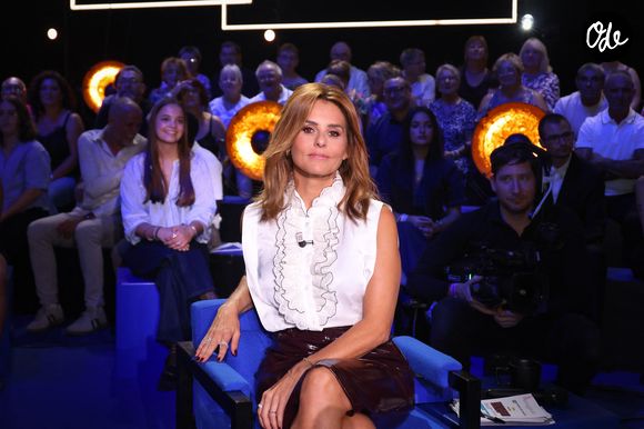 Exclusif - Faustine Bollaert lors de l'enregistrement de l'émission "La Boîte à secrets", présentée par F.Bollaert et diffusée le 30 octobre sur France 3, à Paris, France, le 15 septembre 2026. © Jack Tribeca/Bestimage