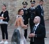 Et pour cause, il s'agit d'une robe vintage Dolce & Gabbana - la même robe que l'ex de Leo, Gisele Bundchen, portait au Met Gala en 2003.
Vittoria Ceretti, compagne de Léonardo Dicaprio au mariage de Jeff Bezos et Lauren Sanchez juin 2025 @Backgrid UK/ Bestimage