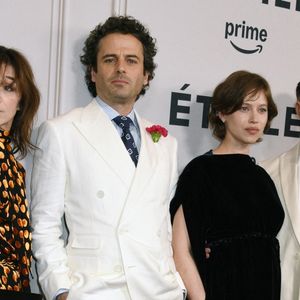 Charlotte Gainsbourg, Luke Kirby, Lou de Laage et Gideon Glick lors de la première d'"Etoile", Prime Video, au Musée d'art moderne de New York le 15 avril 2025. © Backgrid USA / Bestimage