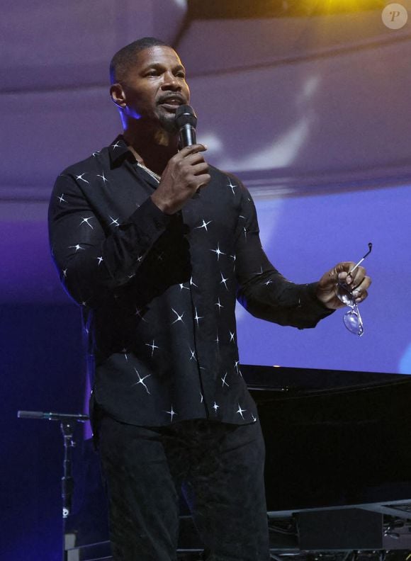 Jamie Foxx lors de la célébration de la vie du millionnaire de Miami JR Ridinger au Faena Forum à Miami, le 9 octobre 2022.