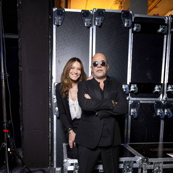 Exclusif - Carla Bruni Sarkozy et Pascal Obispo - Backstage - Enregistrement de l'émission "La fête de la chanson française" à Paris, présentée par Laury Thilleman et André Manoukian, et diffusée le 20 décembre sur France 3
© Pierre Perusseau / Bestimage