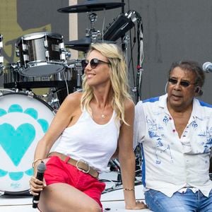 Laurent Voulzy et sa compagne Isaure Le Faou en répétition avant leur concert au théâtre de Verdure du 41ème Festival de Ramatuelle, le 9 août 2025.
© Cyril Bruneau / Bestimage