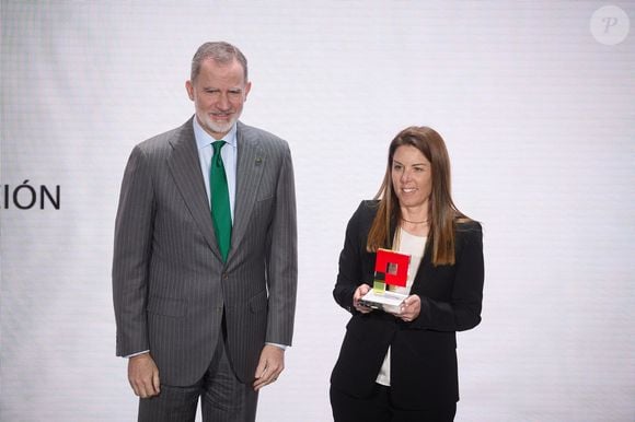Le roi Felipe VI d’Espagne remet les trophées aux lauréats de la huitième édition du Prix national de la PME 2025 à Madrid, le 20 mars 2025. 
© Europa Press / Bestimage